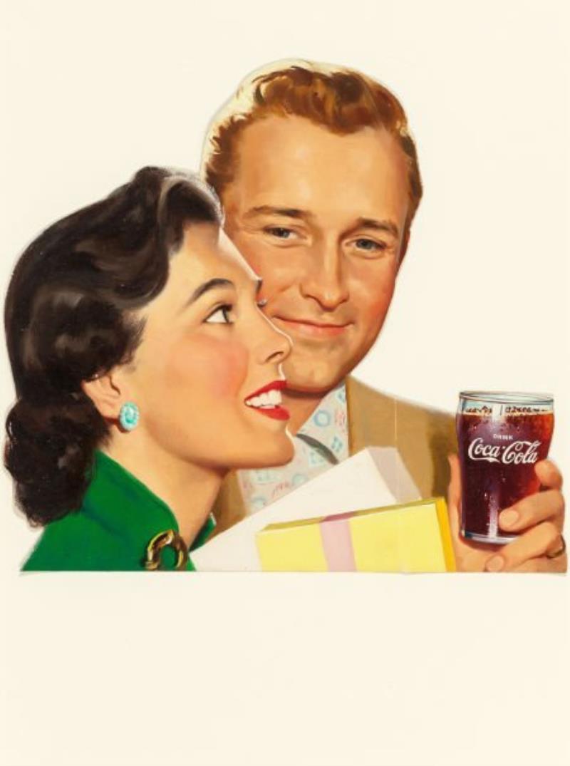 AMERICAN ARTIST (20th Century) Happy Couple, Coc