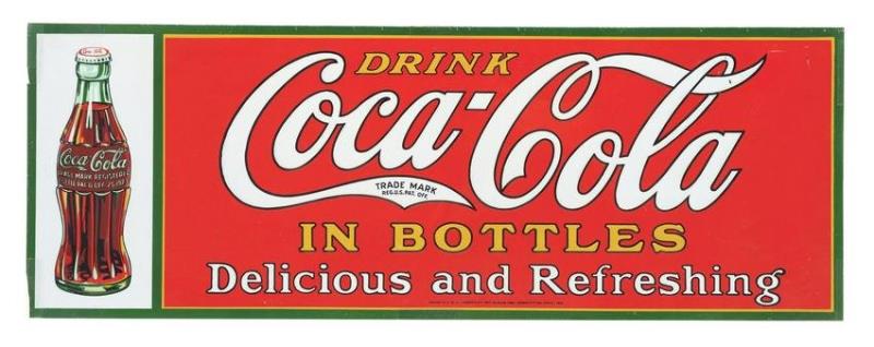 1931 Embossed Coca-Cola Tin Sign.