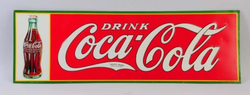 1933 Coca-cola Embossed Tin Sign.