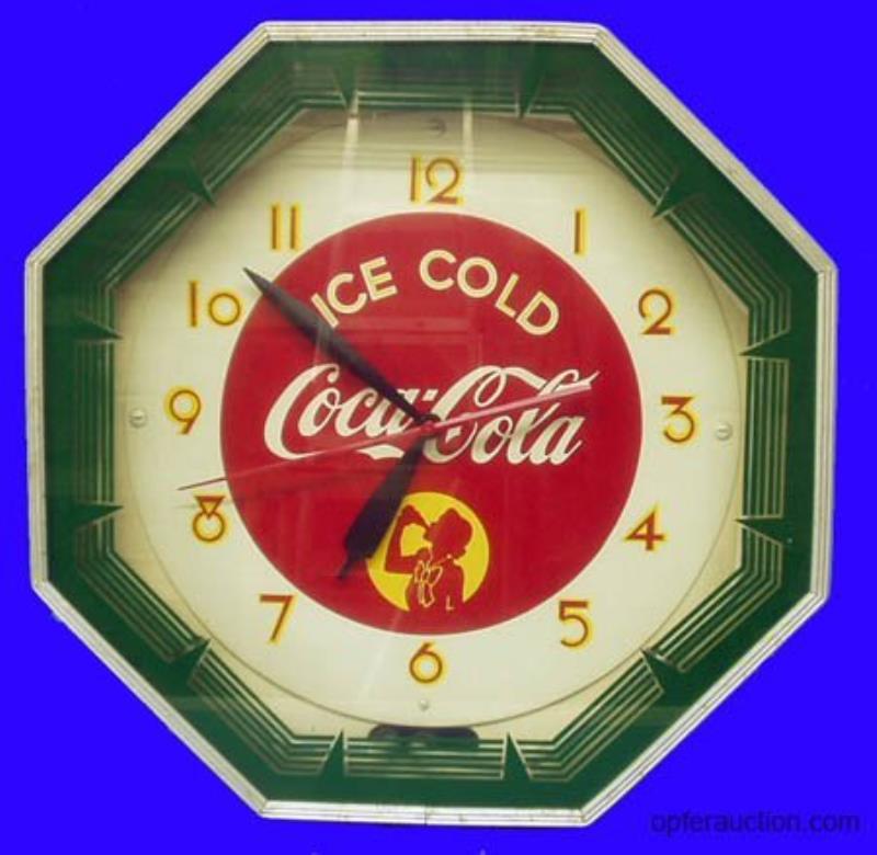 COCA-COLA NEON CLOCK-1941-