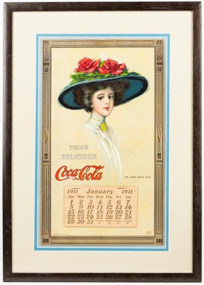 Coca-Cola Antique 1911 Calendar The Coca-Cola Girl,