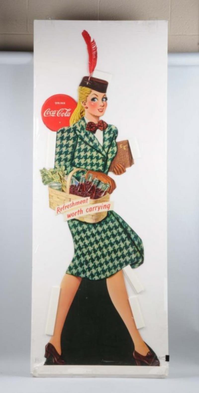 Coca-Cola "Woman Shopper" Cardboard Display
