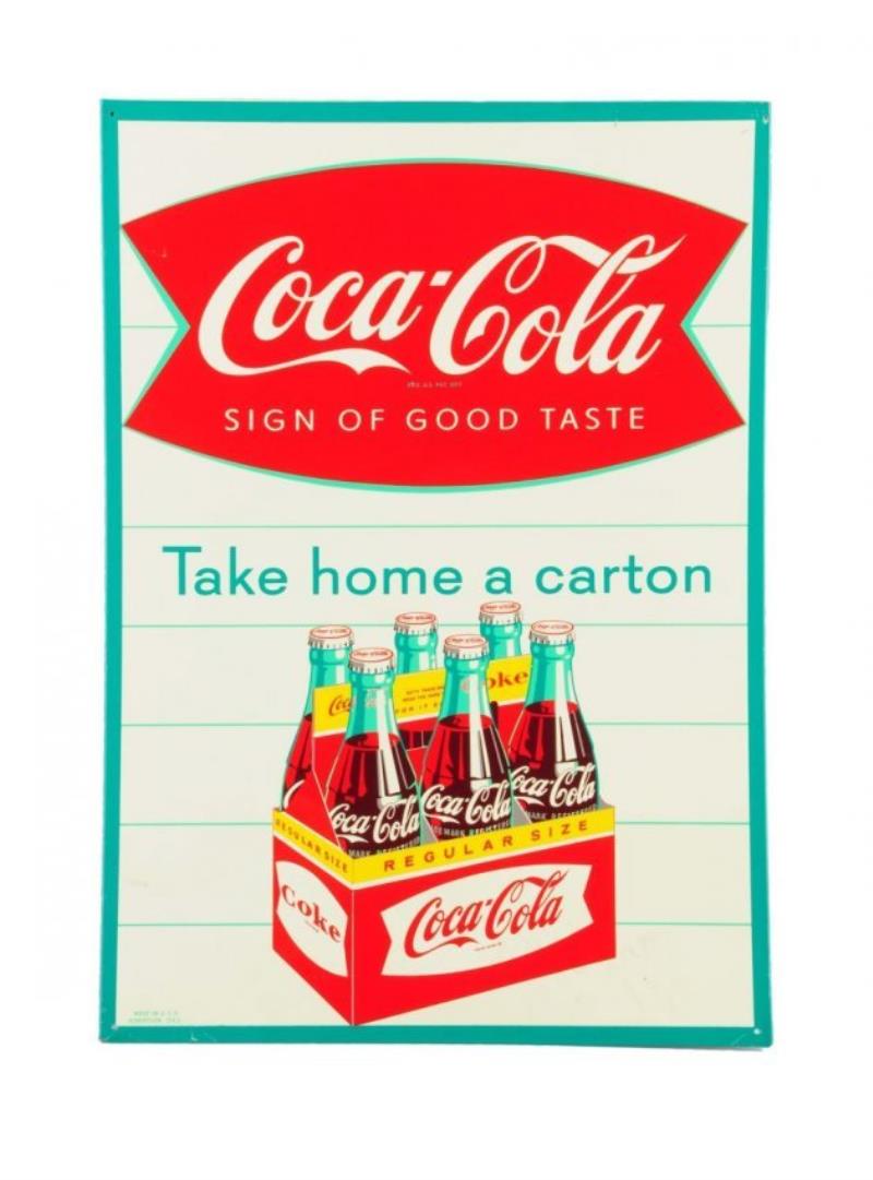 1960's Coca - Cola Tin Sign