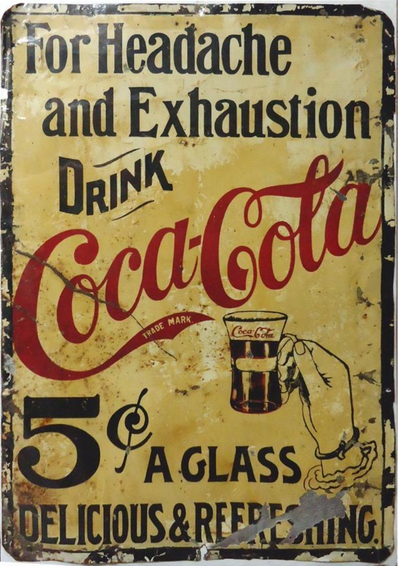 EARLY STYLE SIGN FOR COCA-COLA