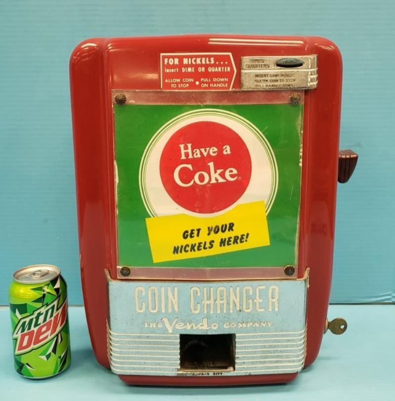 CocaCola stadium carrier w/coin changer, Good con Value & Price Guide
