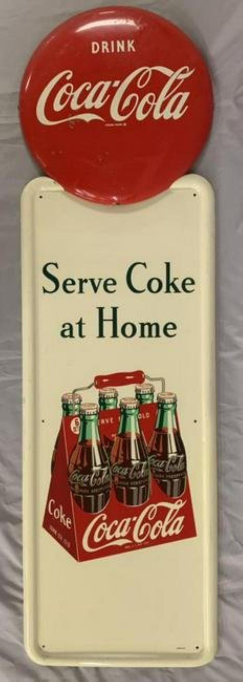 Coca Cola, Serve Coke at Home Pilaster Sign
