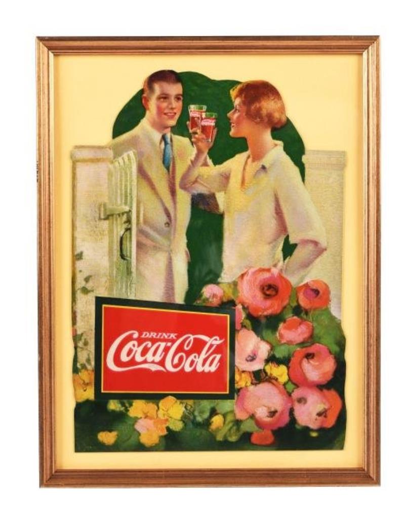 Drink Coca-Cola Diecut Cardboard Sign.