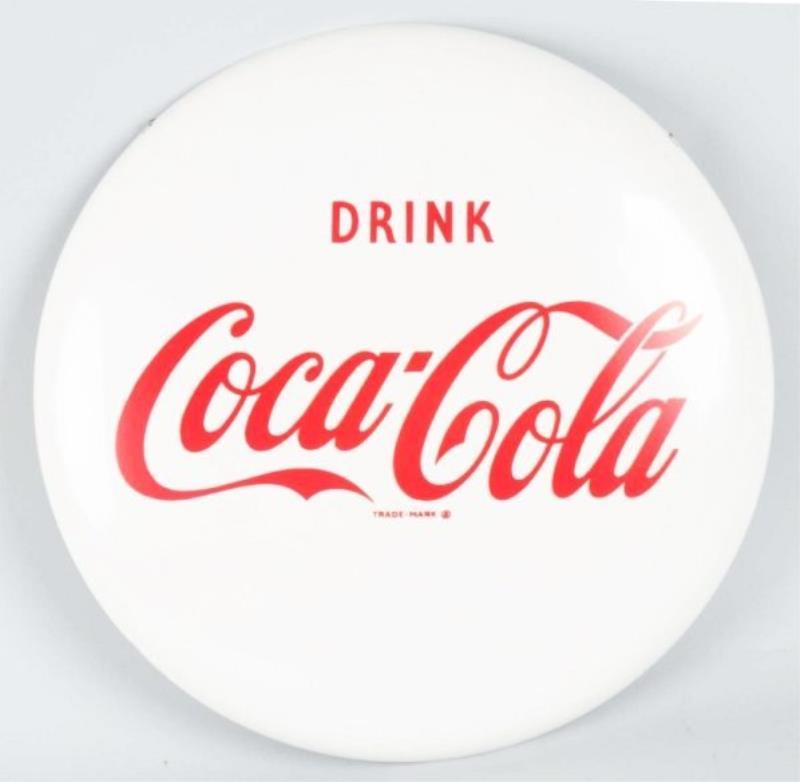 White Coca-Cola Tin Button