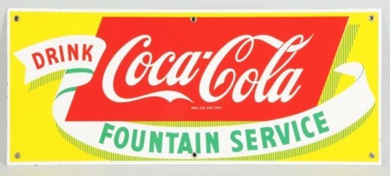 1950s Coca-Cola Porcelain Kick Plate
