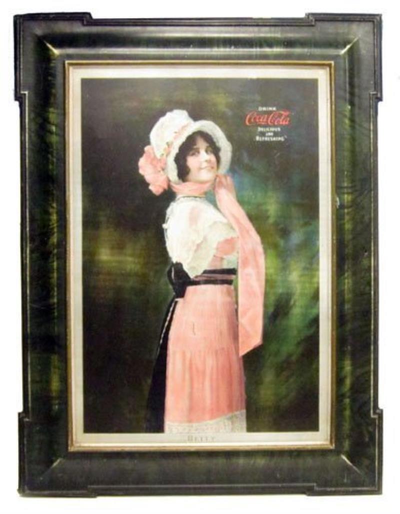 COCA-COLA "BETTY" TIN SIGN