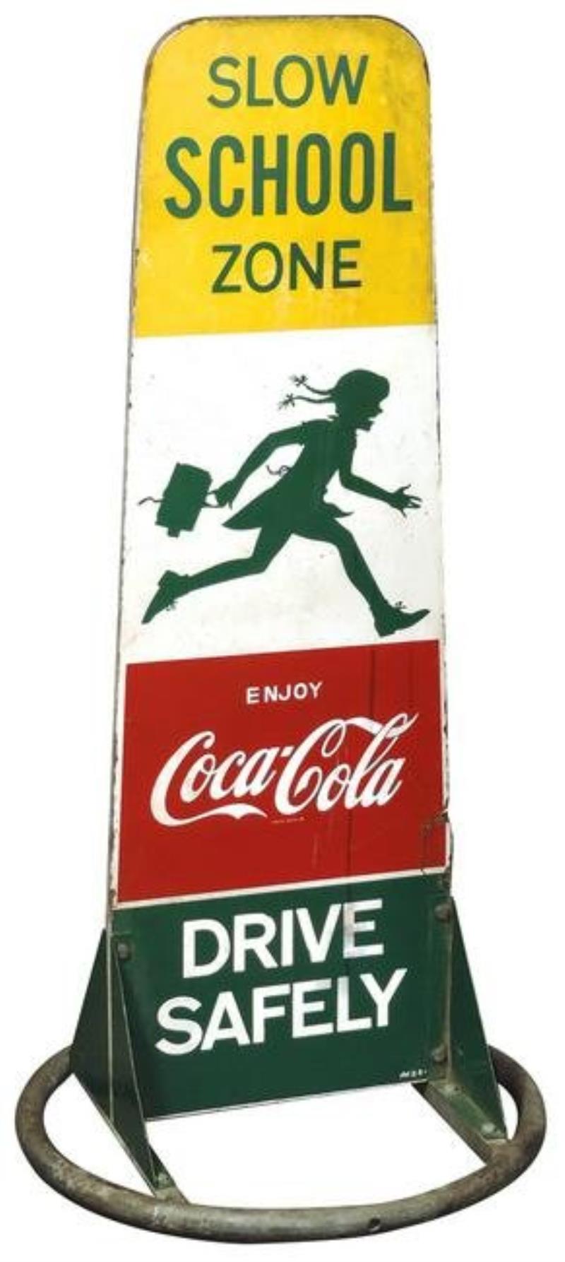 Coca-Cola School Zone sign, "Drive Refreshed",