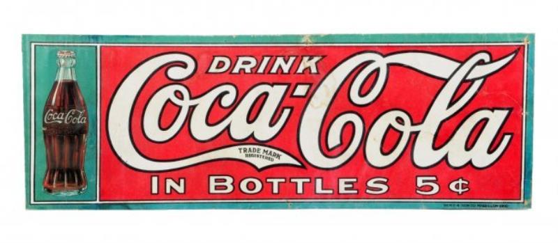 Ca 1920 Rare Coca-Cola Outdoor Heavy Paper Sign