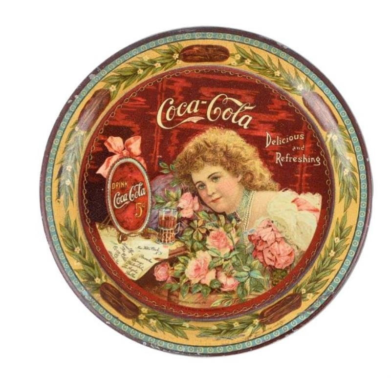 1901 Coca - Cola Tin Tip Tray