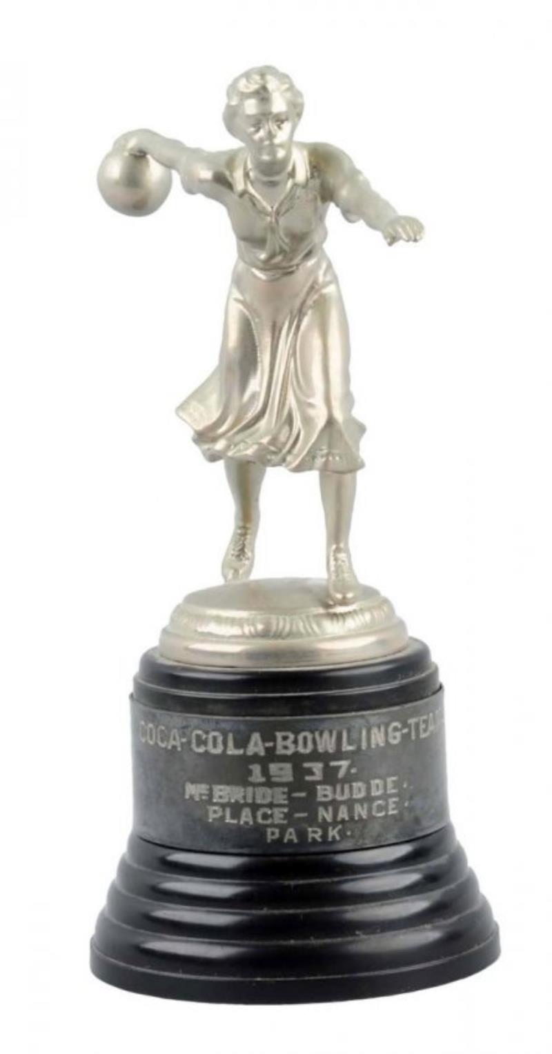 1937 Coca - Cola Bowling Trophy