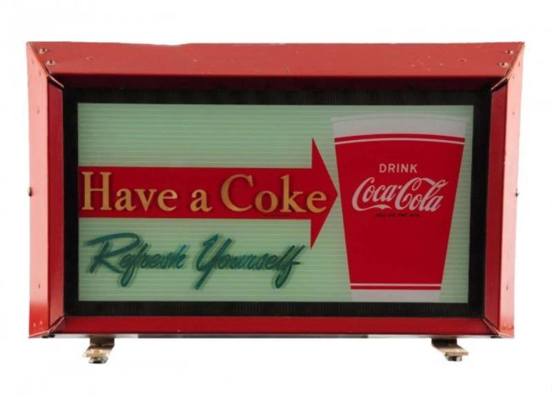 1950's Coca - Cola Lighted Cup Sign