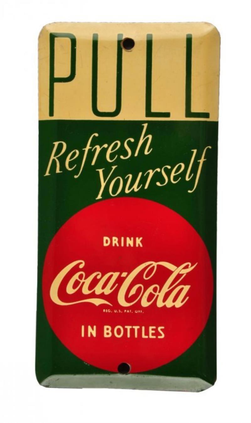 1950's Coca - Cola Tin Pull Plate