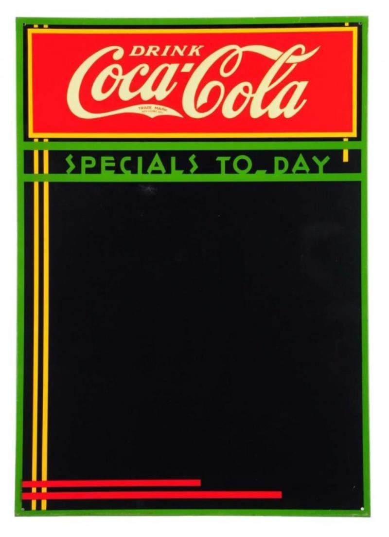 1937 Coca - Cola Tin Chalkboard Sign