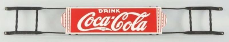 1930s Coca-Cola Porcelain & Iron Door Push