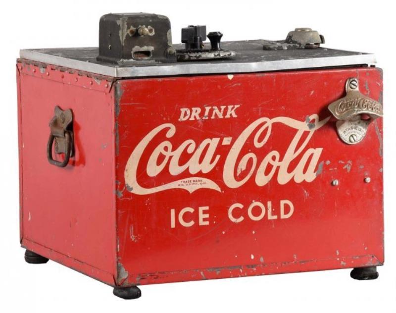 1930's Coca-Cola Cooler Coin Op Dispenser.