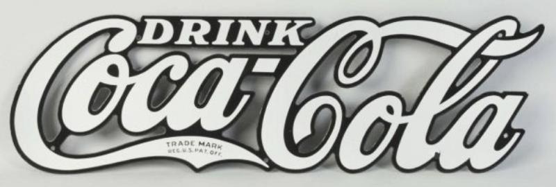 1930s Porcelain Coca-Cola Script Logo Sign