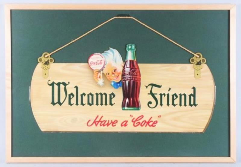 1944 Coca-Cola Cardboard Cutout Sign.