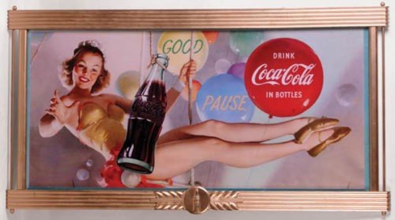 1954 Coca-Cola cardboard sign