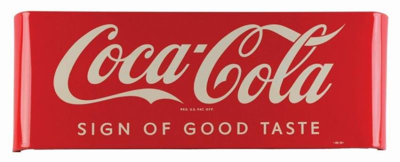 1958 COCA-COLA TIN SLED SIGN