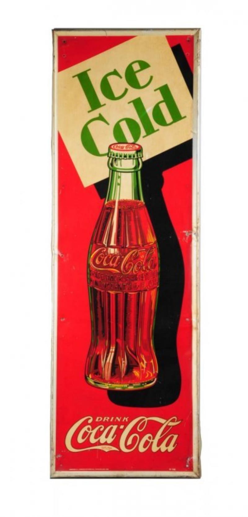 1930's Ice Cold Coca - Cola Tin Sign.