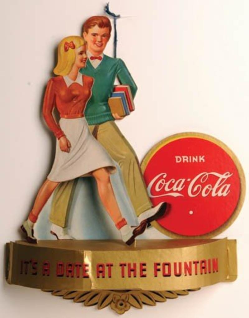 1944 COCA-COLA CARDBOARD CUTOUT 3-D DISPLAY