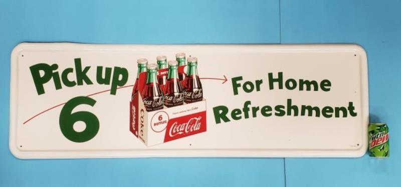 Coca Cola Pick Up 6 For Home Refreshment Sign