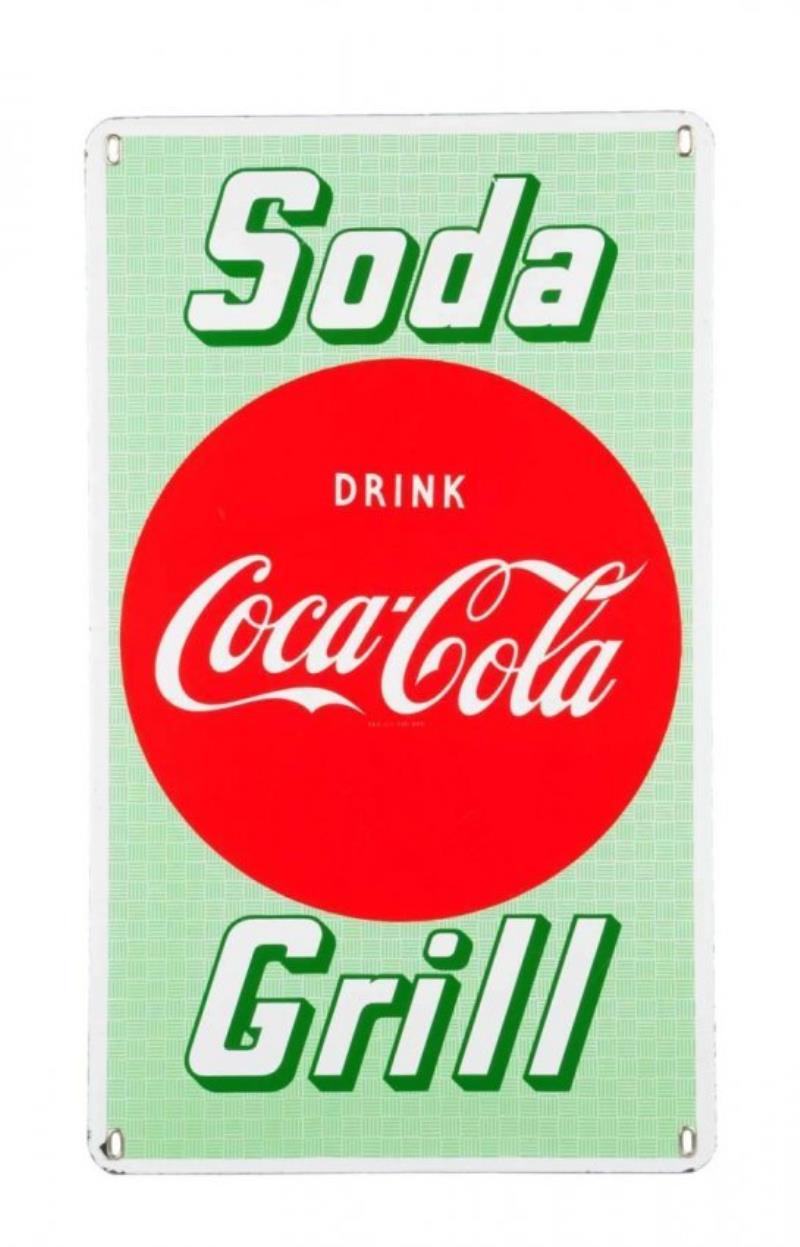 1950'S COCA-COLA SODA & GRILL PORCELAIN SIGN Value & Price Guide