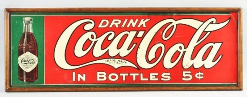 Embossed Tin Coca-Cola Sign
