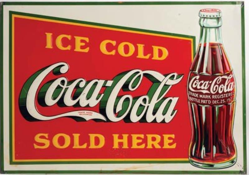 1933 COCA-COLA TIN SIGN