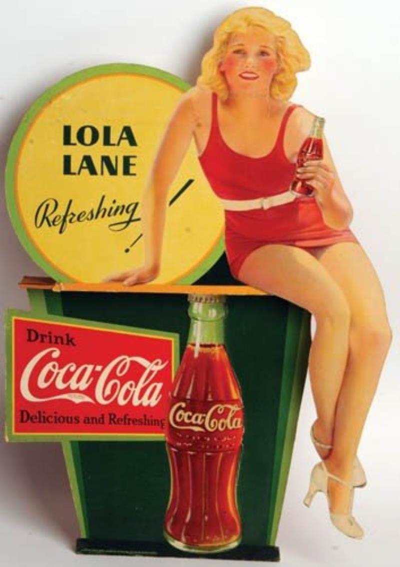 1932 Coca-Cola cardboard diecut, 3-D display