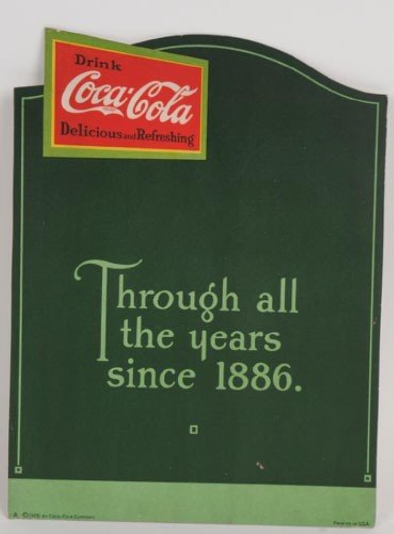 1926 COCA-COLA EASEL BACK CUT-OUT SIGN