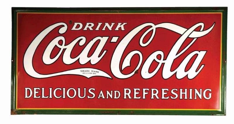 Large Porcelain Coca-Cola Sign