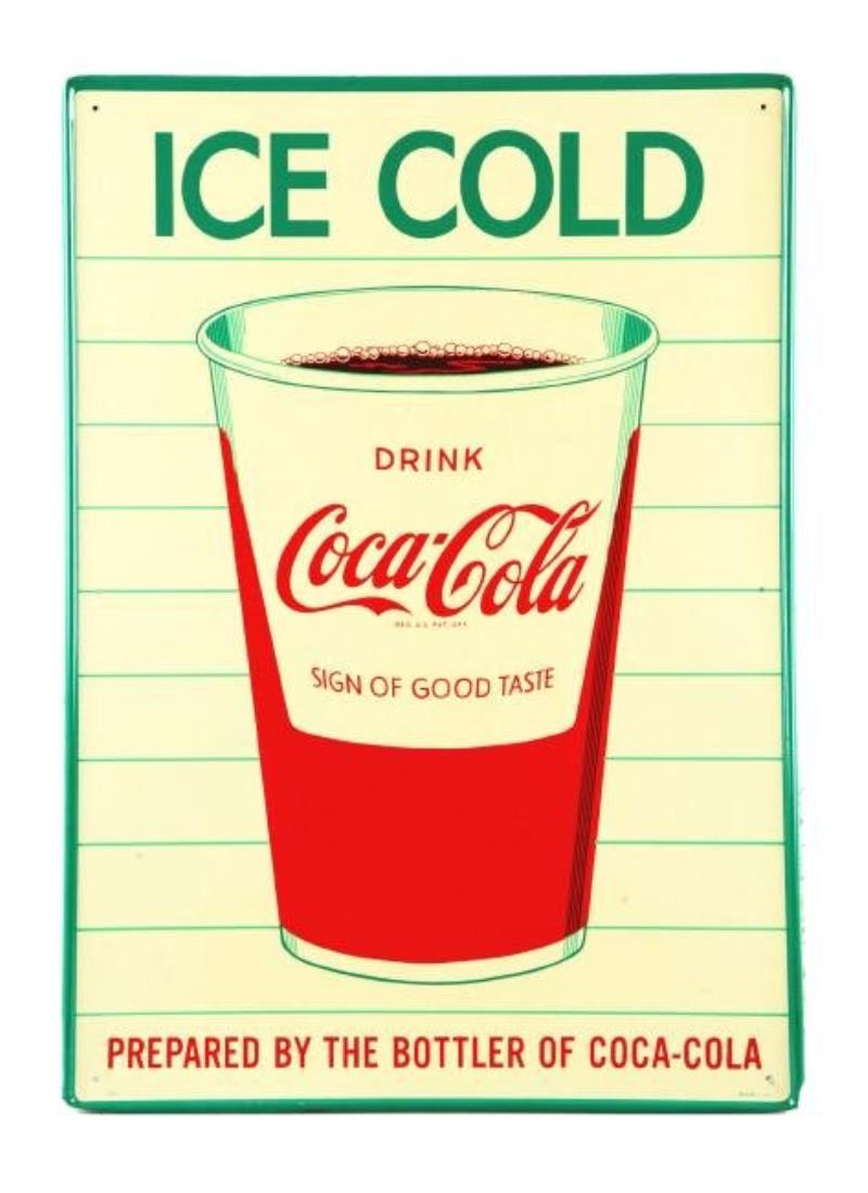 1960's Coca-Cola Tin Cup Sign