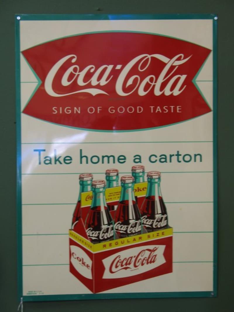 1960's Tin Coca Cola Fishtail Sign Value & Price Guide