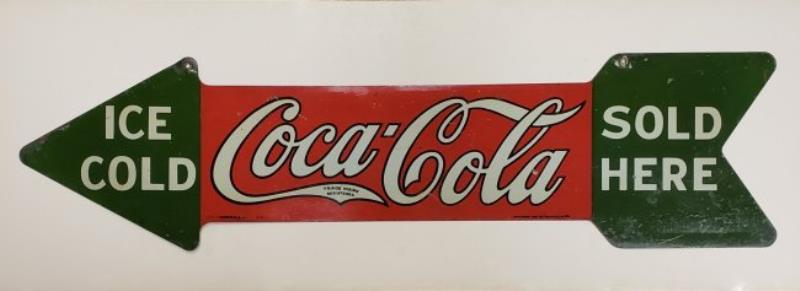 1927 Coca Cola Arrow Sign