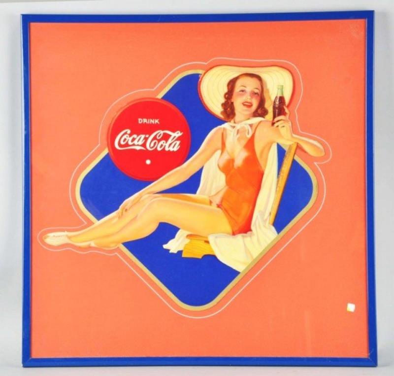 1940 Cardboard Coca-Cola Cutout