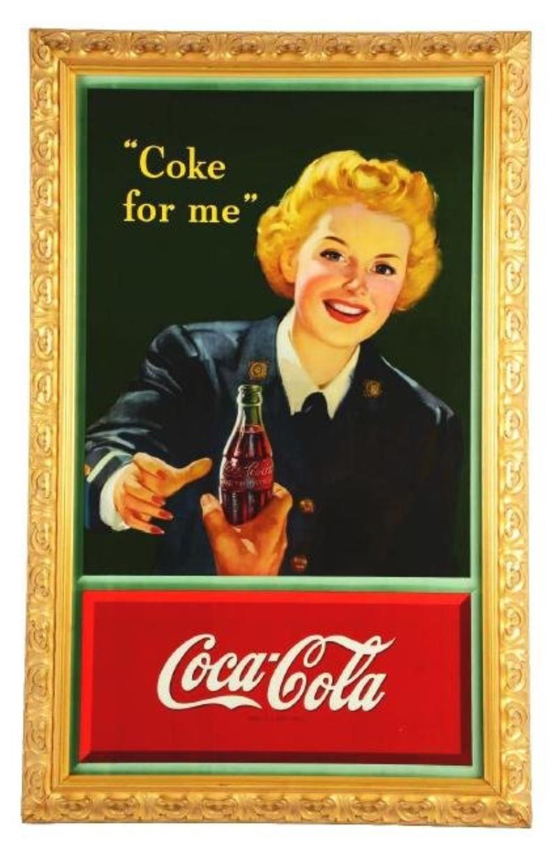 Large Coca-Cola "Coke for Me" Cardboard Picture.