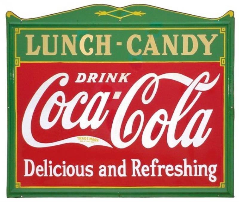 Coca-Cola "Lunch-Candy" sign, one of the most des