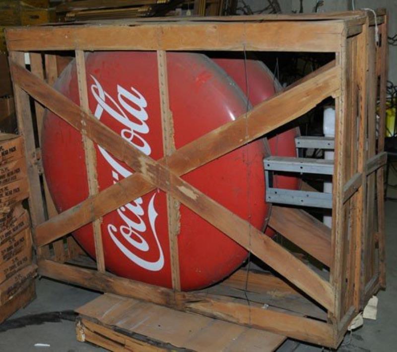 CIRCA 1950 COCA-COLA DOUBLE BUTTON PORCELAIN SIGNS