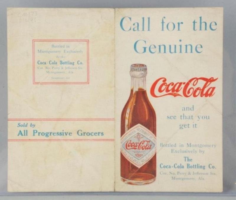 1907-10 Coca-Cola Sales Folder.