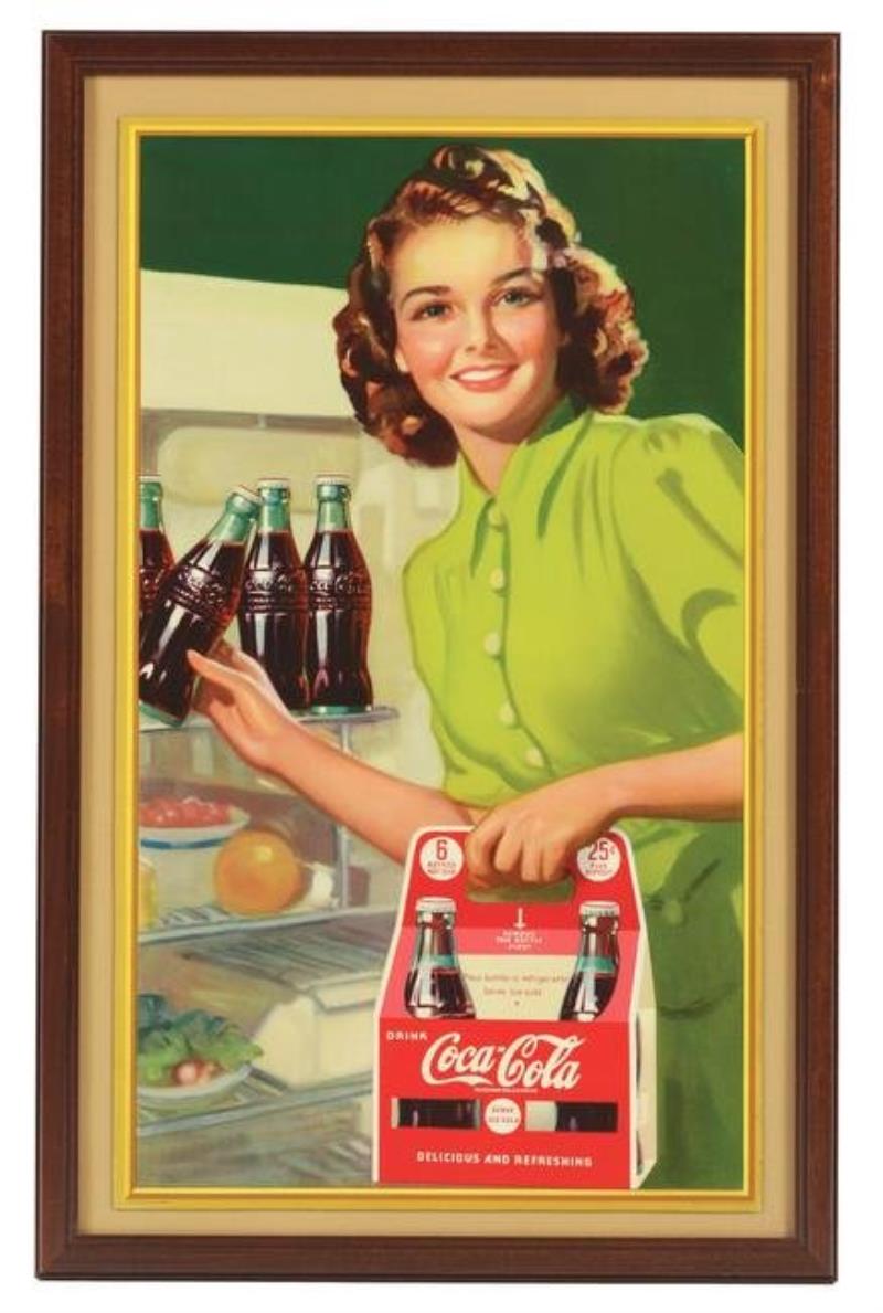 1940 Coca-Cola Cardboard Poster