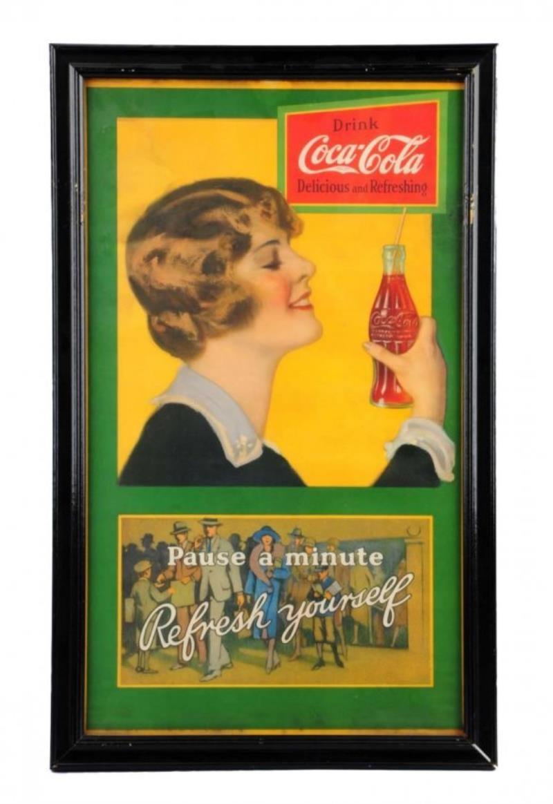 1920's Coca - Cola Paper Poster with Girl