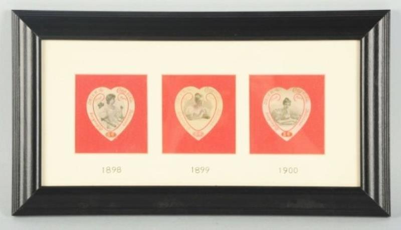 3-Framed Coca-Cola Celluloid Bookmarks