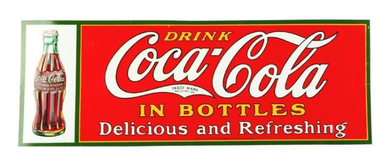 1931 Embossed Tin Coca-Cola Sign.
