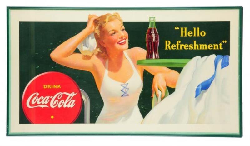 1942 Hello Refreshment Coca - Cola Poster.
