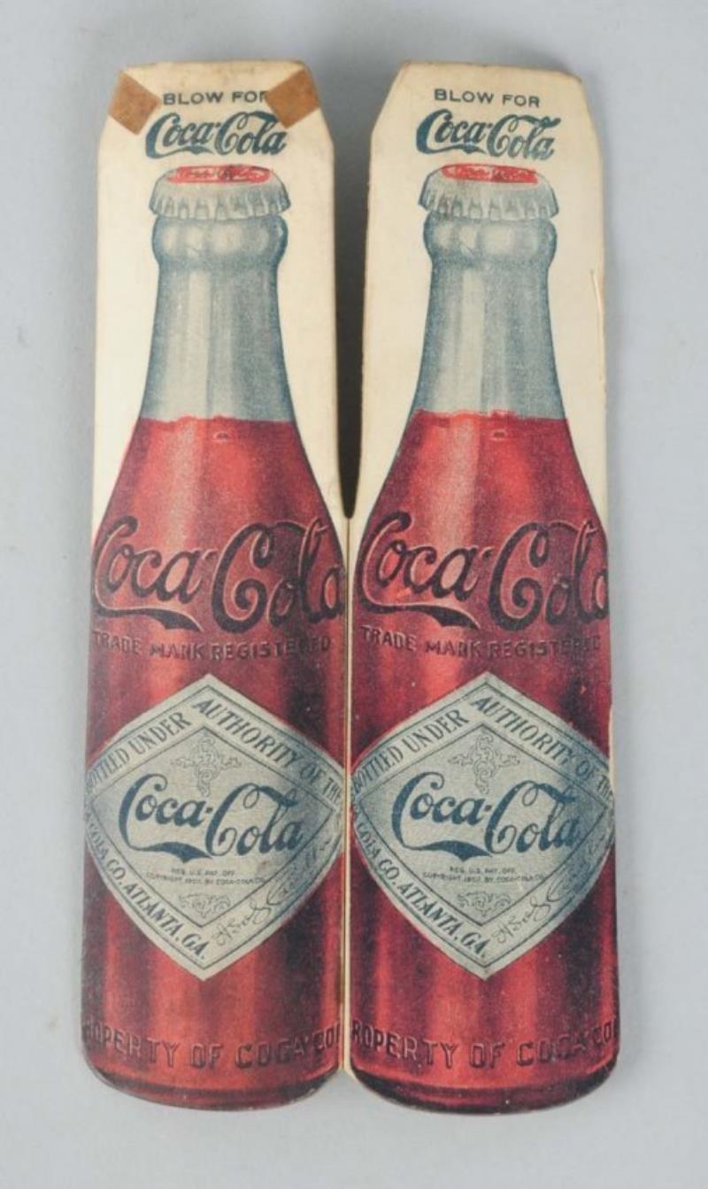 1910-16 Coca-Cola Cardboard Whistle.